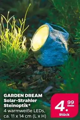 Netto Garden dream solar-strahler steinoptik Angebot