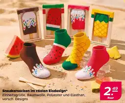 Netto Sneakersocken im coolen Eisdesign Angebot
