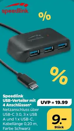 Netto Speedlink USB-Verteiler mit 4 Anschlüssen Angebot