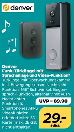 Netto Denver Funk-Türklingel mit Sprechanlage und Video-Funktion Angebot