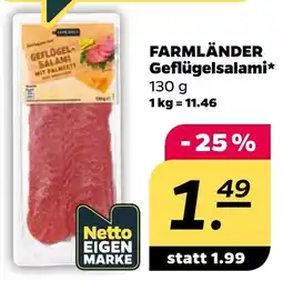 Netto Farmländer geflügelsalami Angebot