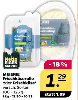 Netto Meierie frischkäserolle oder frischkäse Angebot