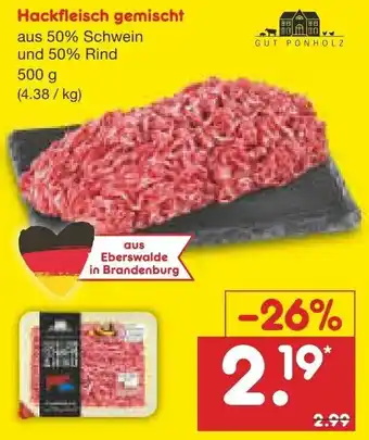 Netto Marken-Discount Hackfleisch gemischt 500g Angebot