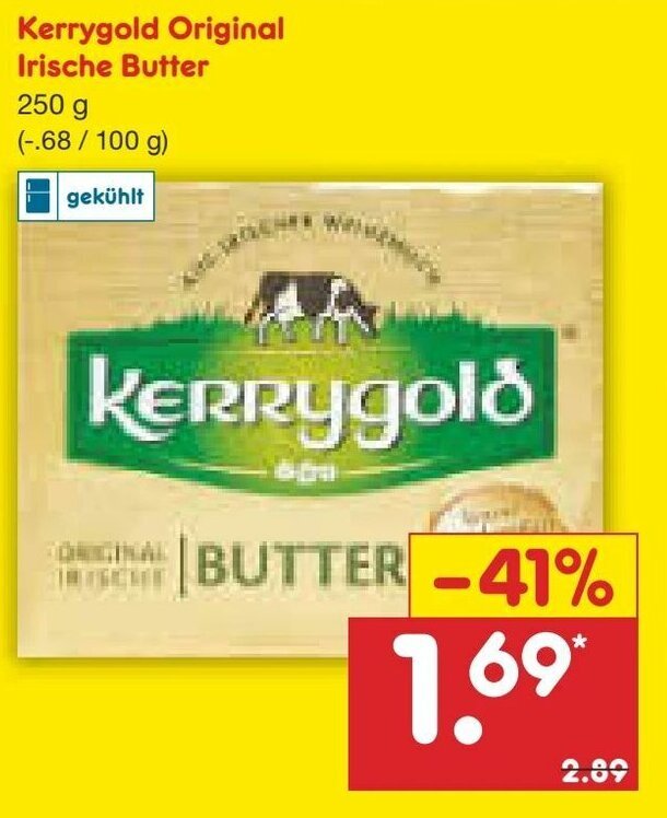 Kerrygold Original Irische Butter 250g Angebot bei Netto MarkenDiscount