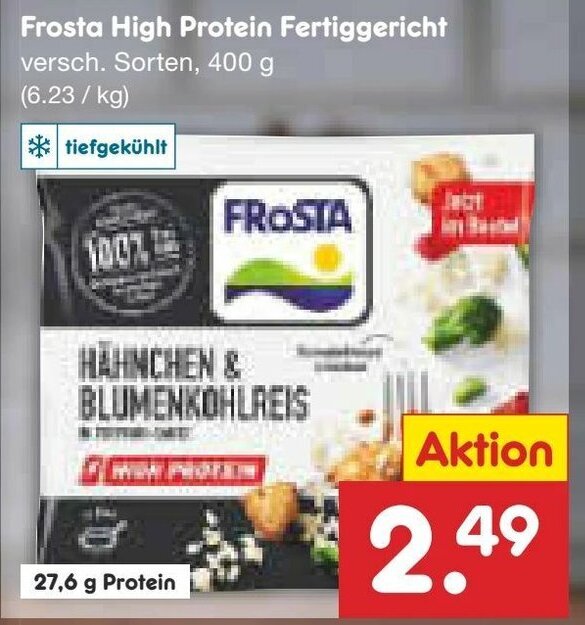 Frosta High Protein Fertiggericht 400g Angebot bei Netto MarkenDiscount