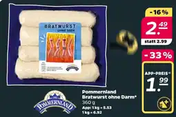 Netto Pommernland Bratwurst ohne Darm Angebot