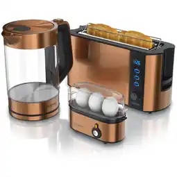 Netto Marken-Discount Arendo Frühstücksset 3 teilig, Wasserkocher, Toaster, Eierkocher Angebot