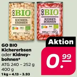 Netto GO BIO Kichererbsen oder Kidneybohnen Angebot