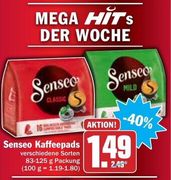 Hit Senseo Kaffeepads Angebot