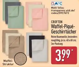 Aldi Nord CROFTON Waffel-Piqué Geschirrtücher Angebot