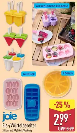 Aldi Nord joie Eis/Würfelbereiter Angebot