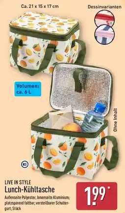 Aldi Nord LIVE IN STYLE Lunch-Kühltasche Angebot
