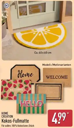Aldi Nord HOME CREATION Kokos-Fußmatte Angebot