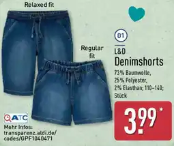 Aldi Nord L&D Denimshorts Angebot