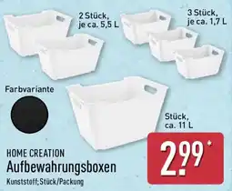 Aldi Nord HOME CREATION Aufbewahrungsboxen Angebot