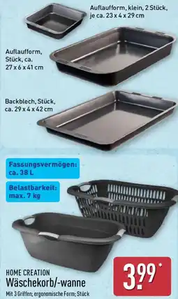 Aldi Nord HOME CREATION Wäschekorb/-wanne Angebot