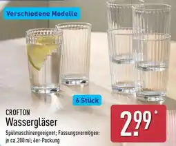 Aldi Nord CROFTON Wassergläser Angebot