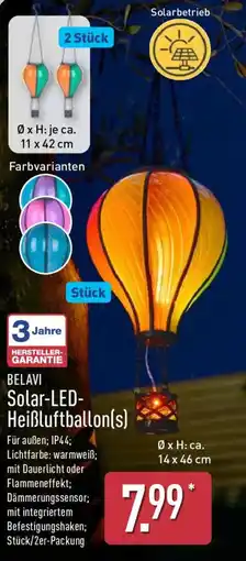 Aldi Nord BELAVI Solar-LED Heißluftballon(s) Angebot