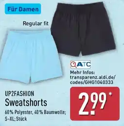 Aldi Nord UP2FASHION Sweatshorts Angebot