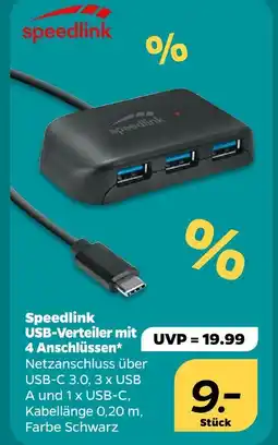 Netto Speedlink usb-verteiler mit 4 anschlüssen Angebot