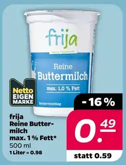 Netto Frija reine buttermilchmilch max. 1 % fett Angebot