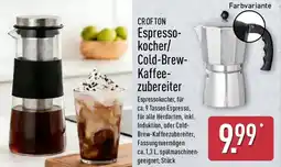 Aldi Nord CROFTON Espressokocher/ Cold-Brew Kaffeezubereiter Angebot