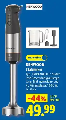 Lidl KENWOOD Stabmixer Typ „TRIBLADE XL+". Angebot