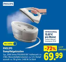 Lidl PHILIPS Dampfbügelstation Typ „2000 Series/PSG2000/80". Angebot