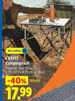 Lidl CRIVIT Campingtisch Angebot