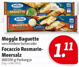 Nah & Frisch Meggle Baguette oder Focaccio Rosmarin Meersalz Angebot