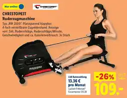 Lidl CHRISTOPEIT Ruderzugmaschine Typ,RW 2000". Angebot