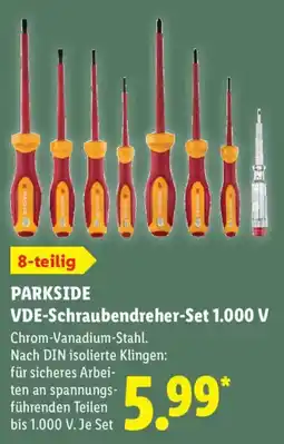 Lidl PARKSIDE VDE-Schraubendreher-Set 1.000 V Angebot