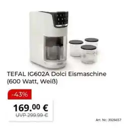 MediaMarkt TEFAL IC602A Dolci Eismaschine Angebot