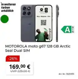 MediaMarkt MOTOROLA moto g67 128 GB Arctic Seal Dual SIM Angebot