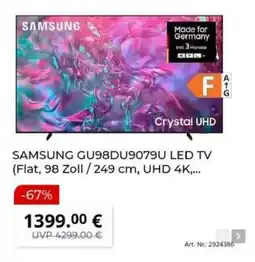 MediaMarkt SAMSUNG GU98DU9079U LED TV Angebot
