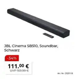 MediaMarkt JBL Cinema SB510, Soundbar, Schwarz Angebot