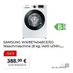 MediaMarkt SAMSUNG WW8ET4048CE/EG Angebot