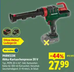 Lidl PARKSIDE Akku-Kartuschenpresse 20 V Typ,,PKPA 20-Li A2". Angebot
