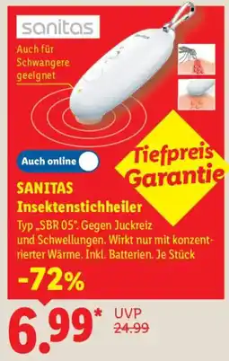 Lidl SANITAS Insektenstichheiler Typ „SBR 05". Angebot