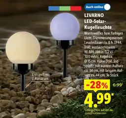 Lidl LIVARNO LED-Solar- Kugelleuchte Angebot