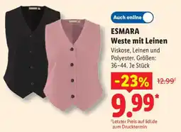 Lidl ESMARA Weste mit Leinen Angebot