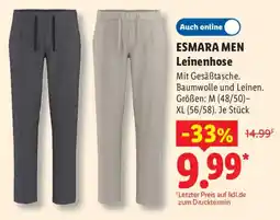Lidl ESMARA MEN Leinenhose Angebot