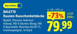 Lidl BALETTE Daunen-Kassettenbettdecke Modell ,,Premium Selection". Angebot