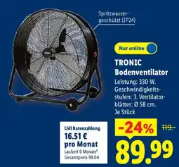 Lidl TRONIC Bodenventilator Angebot