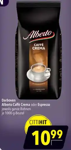 CITTI Markt Darboven Alberto Caffè Crema oder Espresso Angebot