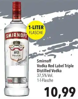 CITTI Markt Smirnoff Vodka Red Label Triple Distilled Vodka Angebot