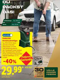 Lidl PARKSIDE Hochdruckreiniger Typ „PHD 110 H3". Angebot