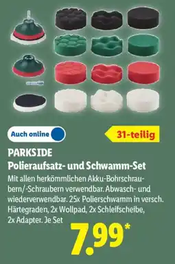 Lidl PARKSIDE Polieraufsatz- und Schwamm-Set Angebot