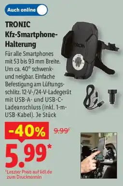 Lidl TRONIC Kfz-Smartphone- Halterung Angebot