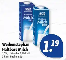 Nah & Frisch Weihenstephan Haltbare Milch Angebot